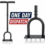Lawn Aerator Tool Manual 15 Spike Garden Soil Aeration Tool with 98cm Handle