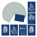 24 Sheet Cyanotype Paper Sun Print Paper Kit Blue Crafts Paper 11.7x8.3 inch
