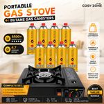 220g Butane Gas Canister Cartridge for Camping Stove Heater Cooker Portable BBQ