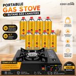 220g Butane Gas Canister Cartridge for Camping Stove Heater Cooker Portable BBQ