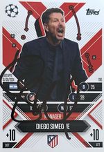 DIEGO SIMEONE HAND SIGNED ATLETICO MADRID MATCH ATTAX CARD