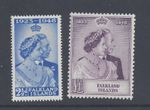 FALKLAND ISLANDS GVI  1948 ROYAL SILVER WEDDING  MINT NEVER HINGED  SG 166,167