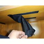 1pc Secret Compartment Oxford Hidden Storage Pouch for Valuables Black Case