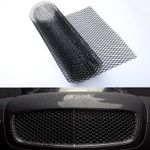 40" x 13" Universal Black Metal Mesh: 10 x 20mm Rhombic Hole Car Grill Mesh