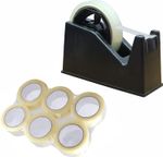 Heavy Duty Tape Dispenser Desktop Sellotape Tape Roll PK of 6 24mm x 50m FREE