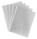 A4 Clear Plastic Wallets / Punched Pockets / Filing / Folder Sleeves + Free P&P
