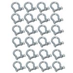 8mm Galvanised Bow Shackle 24 Pack Link Chandlery Boat Yacht