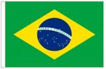 Brazil Sleeved Courtesy Flag ideal for Boats 45cm x 30cm
