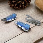 Tie clip bus Ikarus 255 blue