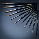 Rosemary & Co Series 99 Pure Sable Brushes – Pointed Round for Watercolour & Oil