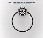 Traditional Towel Ring Holder Wall Mount Round Bathroom Accessory Chrome Holder