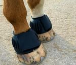 Single Strap Horse Bell Boots Double Lock Over Reach Boots Cob / Full / X-Full