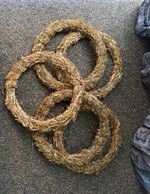 Straw Wreath/Ring Form Bases Floral Forms, Set of 5 Straw Wreath Rings