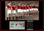 MANCHESTER UNITED FC v RED STAR 1958 BUSBY BABES LAST LINE UP EXCLUSIVE A4 PRINT