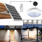 20/28cm Solar Ceiling Light Dimmable Outdoor Indoor Pendant Security Flood Lamp