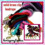 BACK IN STOCK RHINEGOLD DELUXE BRASS CLIP LEADROPE 4 HEADCOLLAR OVER 20 COLOURS