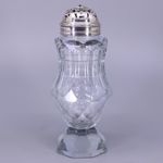 Late 18th Century Georgian Sterling Silver Topped Cut Glass Sugar Caster, C1790