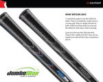 NEW Genuine JUMBO MAX Ultralite grip Optional size Black  / Colour  woods + Iron