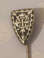 Antique Victorian Silver Pin. With Entwined Monogram.