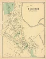 Concord — village & street plan — Massachusetts — Frederick W. Beers 1875 map