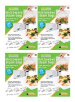 100 x Microwave Steam Steamer Bags Large Size Bags Healthy Cooking by Toastabags