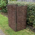 Garden Dustbin Wheelie Bin Store Storage Screen Tidy Hide Willow (Single)