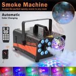 600W Fog Smoke Machine 8 LED RGB Stage Light with Disco Ball DJ Party
