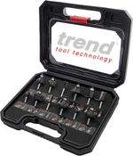 New Trend 12 Piece Router Cutter Starter Set, 1/4 Inch Shank, Tungsten Carbide