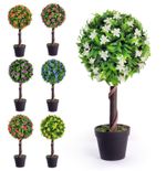 Best Artificial 2ft 60cm Lily Flower Ball Topiary Tree Garden Outdoor Plant