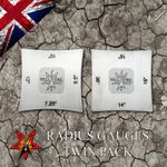 Hellfire Guitar Radius Gauges - Twin Pack 7.25", 9.5", 10", 12", 14",15",16", 20