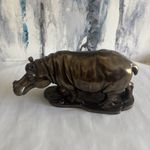 South African Hippo Bronzed Figurine Ornament Wildlife Animal