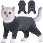 Cat Overgrooming Suit, Allergy Suit Soft Cat Fleece Coat Turtleneck Keep Pet