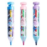 No Smudge Push Up Crayon 8 Colors Plastic Drawing Tool for Children
