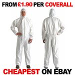 Disposable Coveralls White Hood Paper Suit Painters Protective Overalls Suit UK