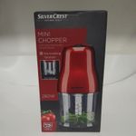 Silver Crest Mini Electric Chopper Red Turbo Ice Crushing Whiping 260W 500ml 