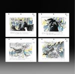 Dragon: The Bruce Lee Story – 4 Original Production Art Storyboards – Rare Set