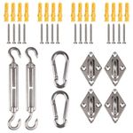 Heavy Duty Sun Shade Sail Hardware Kit Stainless Steel Fixing Accessories Set UK