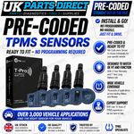 TPMS Tyre Pressure Sensors for McLaren 650S (14-17) - SET OF 4 - BLACK - CODED