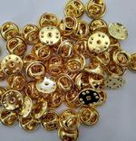 Ten (10) Pin Badge Butterfly Backs / Fixings / Clasp / Clips  