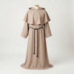 Medieval Monk Robe Cowl Hooded Cloak Heavy Wool Feel LARP Cosplay UK Made