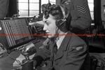 F008344 WAAF Girl in action Air Traffic Control 1942 WW2