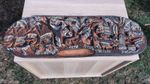 Papua New Guinea Hand Carved Wooden Storyboard from Ramu region ~1989 72cm x24cm