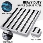 Stainless Steel Baffle Grease Filter Commercial Kitchen Hood Multiple Sizes UK