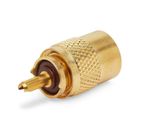 GOLD PLATED PL259 6mm SCREW SOLDER ON  ONE RG58 RG58mil   COAX FOR RF HAM RADIO