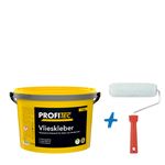 ProfiTec fleece adhesive P506 16 kg, transparent + paste roller