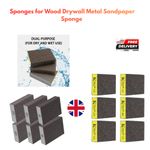 6PCS Sanding Blocks Sponge 60-320 Grit Wood Metal Drywall Sandpaper