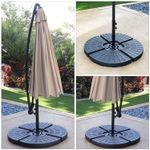 Set of 4 Outdoor Umbrella Cantilever Parasol Base Stand Sand Water Filled Weight