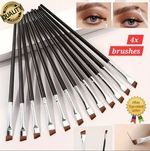 4 Eyebrow Brush Tinting Eye-shadow Pro Angled Cosmetic Eye Brow Brushes Set UK