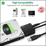 SATA to USB 3.0 Adapter Cable for 2.5/3.5" HDD SSD Hard Drive with UASP & 12