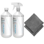 Williams Waterless Wash and Wax Car Cleaning kit 2 x 1L plus 2 Microfibre cloths